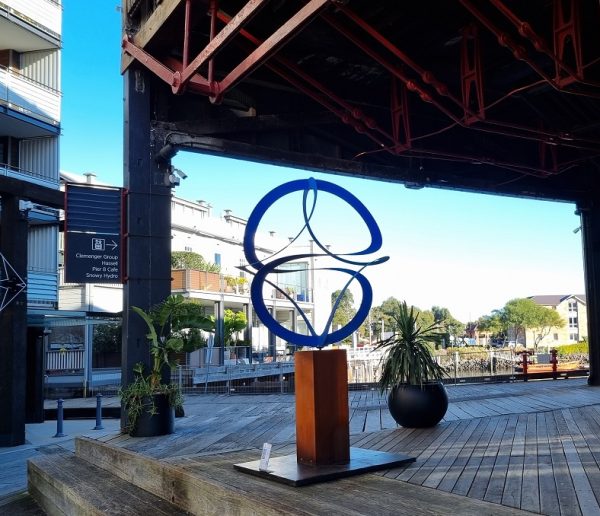 Rotatable geometric stainless steel dynamic sculpture - Image 6