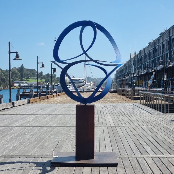 Rotatable geometric stainless steel dynamic sculpture - Image 4