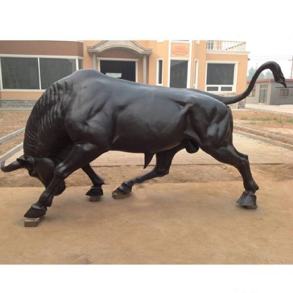 Park Commercial Plaza Office Building Outdoor Bronze Bull - Image 4