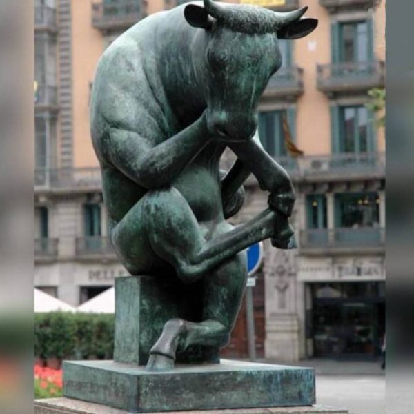 Park Commercial Plaza Office Building Outdoor Bronze Bull - Image 2