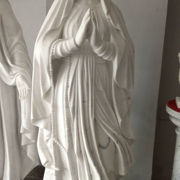 Custom white marble stone statue of the Virgin Mary Church - Image 3