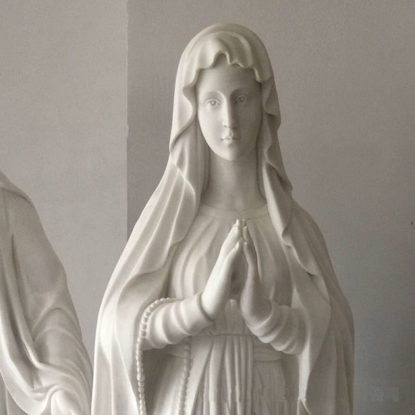 Custom white marble stone statue of the Virgin Mary Church - Image 2