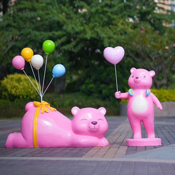 FRP cartoon bear sculpture - Image 2