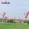 Custom outdoor park fiberglass flamingo sculpture