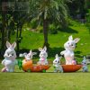 Fiberglass cartoon rabbit sculpture