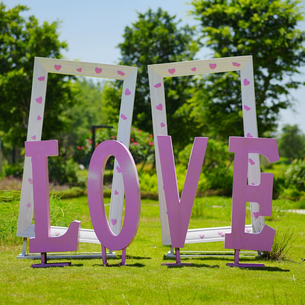 Outdoor park Internet celebrity check-in fiberglass love photo frame sculpture - Image 2