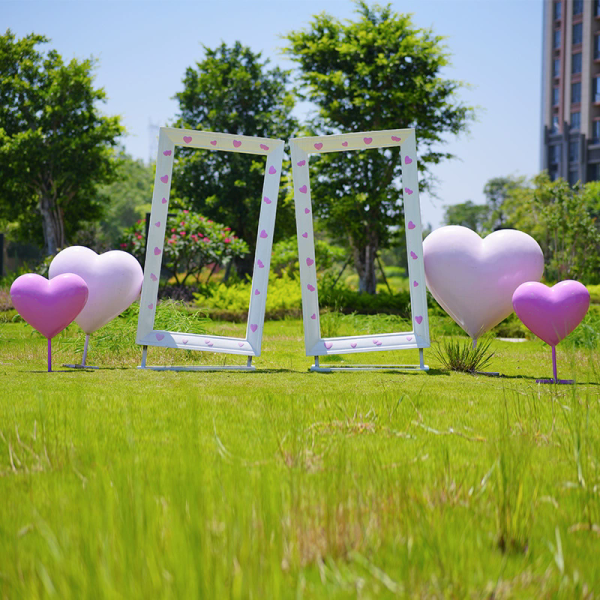 Outdoor park Internet celebrity check-in fiberglass love photo frame sculpture - Image 3