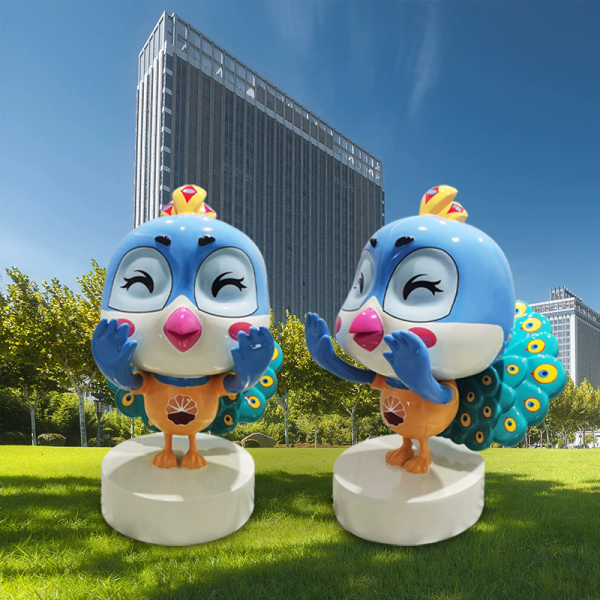 Fiberglass peacock cartoon sculpture - Image 2