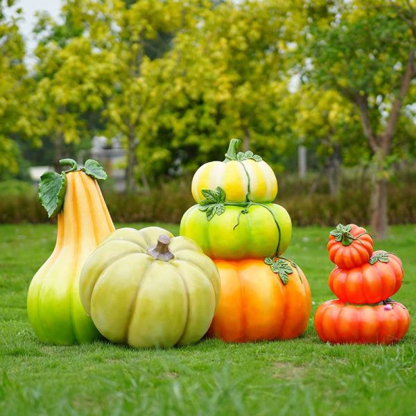Outdoor simulated vegetable pumpkin ornaments fiberglass sculpture garden courtyard decoration garden landscape sketch - Image 2