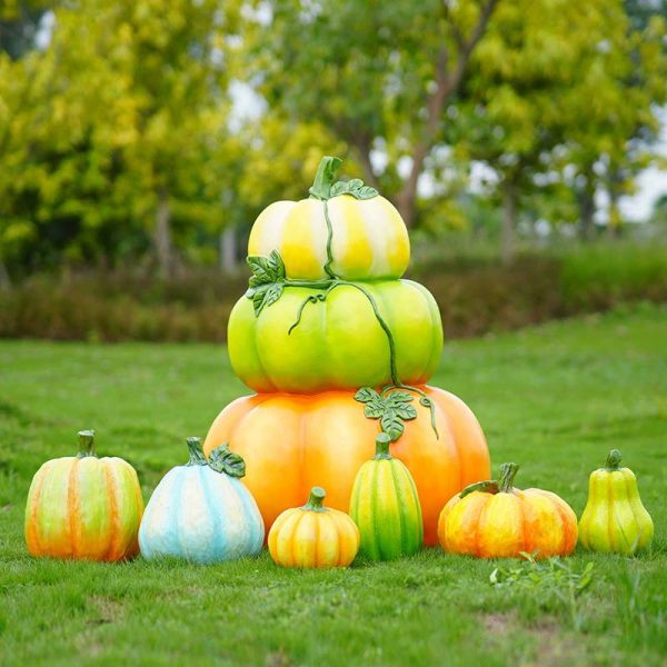 Outdoor simulated vegetable pumpkin ornaments fiberglass sculpture garden courtyard decoration garden landscape sketch - Image 3
