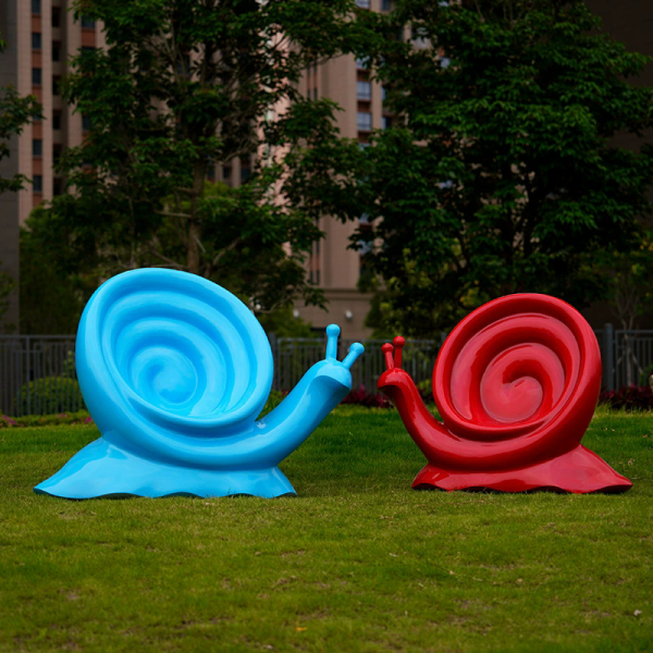 Customized fiberglass snail seat sculpture - Image 7