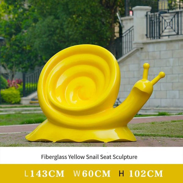 Customized fiberglass snail seat sculpture - Image 5
