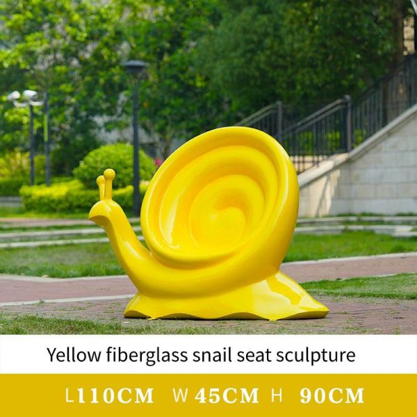 Customized fiberglass snail seat sculpture - Image 4