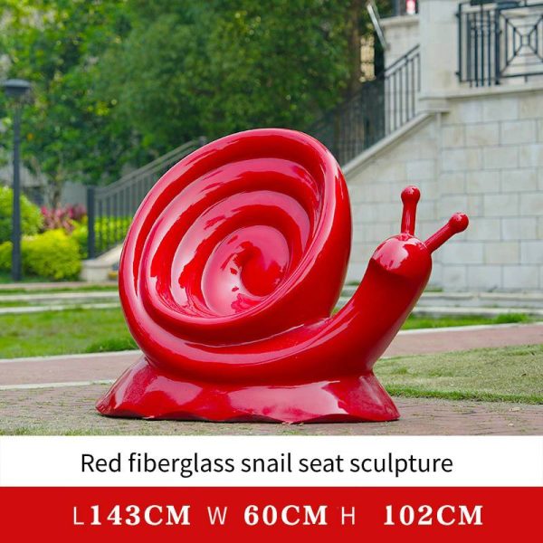 Customized fiberglass snail seat sculpture - Image 3