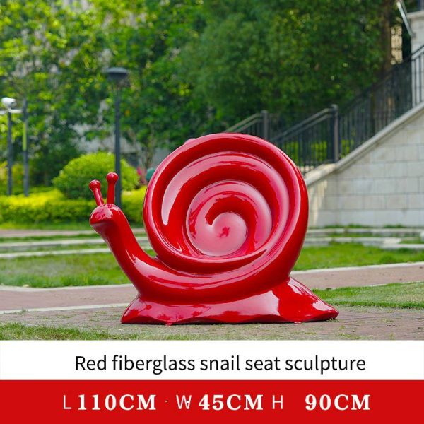 Customized fiberglass snail seat sculpture - Image 2