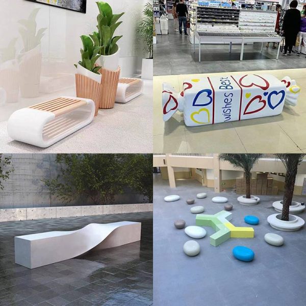 Park outdoor fiberglass creative shape seat - Image 5