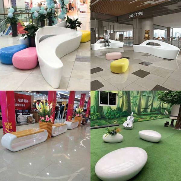 Park outdoor fiberglass creative shape seat - Image 3