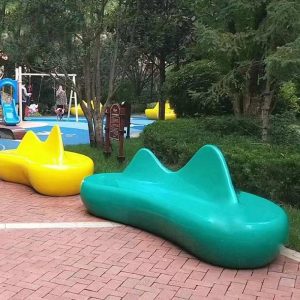 Park outdoor fiberglass creative shape seat