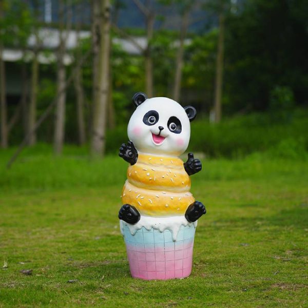 Outdoor Park Fiberglass Panda Sculpture - Image 4