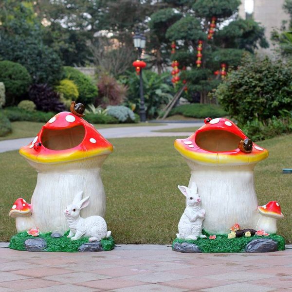 Outdoor park fiberglass animal sculpture trash can - Image 2