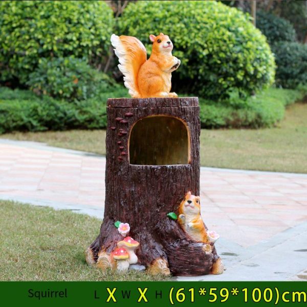 Outdoor park fiberglass animal sculpture trash can - Image 6