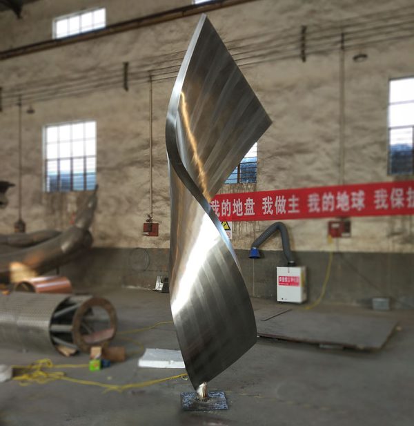 Stainless steel streamer abstract creative sculpture