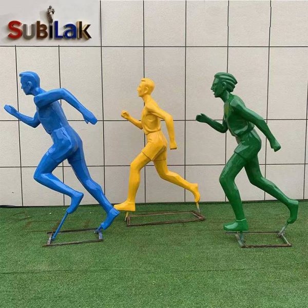 A fiberglass reinforced plastic sports figure statue in an outdoor park sports venue - Image 4