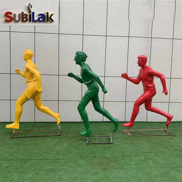 A fiberglass reinforced plastic sports figure statue in an outdoor park sports venue - Image 2