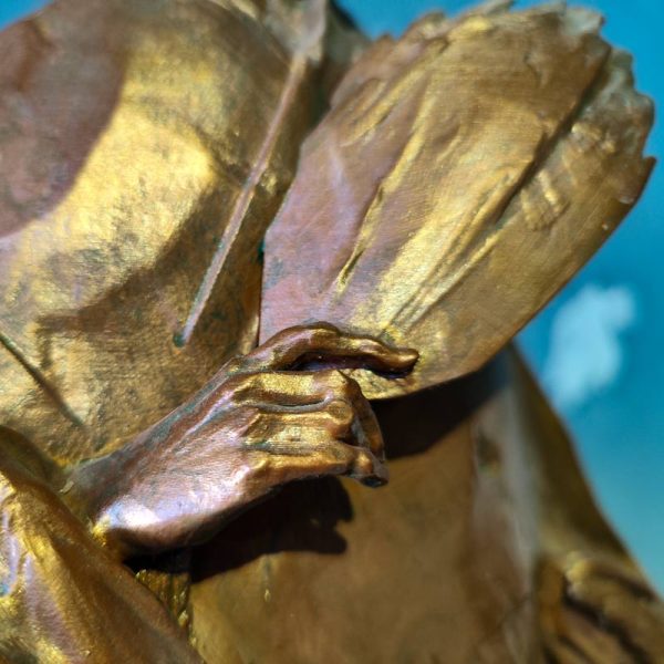 Bronze statue of Zhuge Liang, an ancient Chinese figure, the embodiment of wisdom