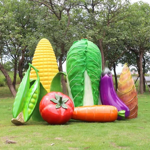 Outdoor Park Agricultural Sightseeing Garden Fiberglass Vegetable and Fruit Sculpture - Image 2
