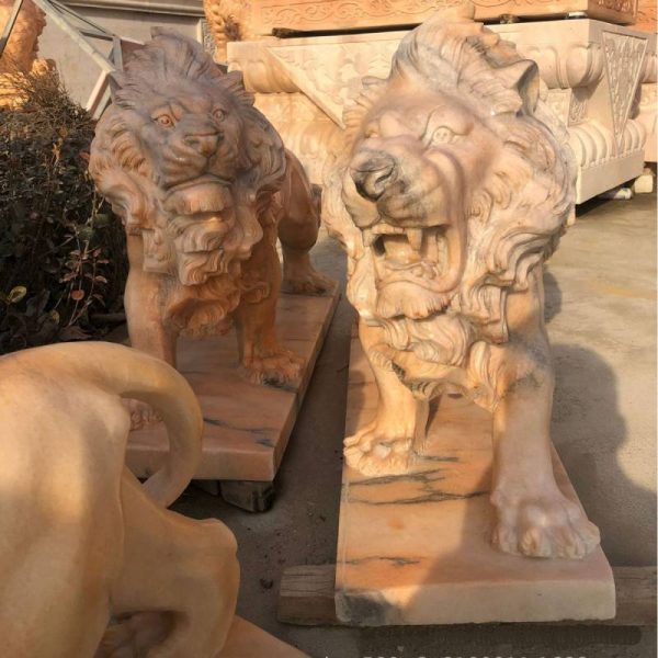 Outdoor Garden Marble Lion Sculpture - Image 2