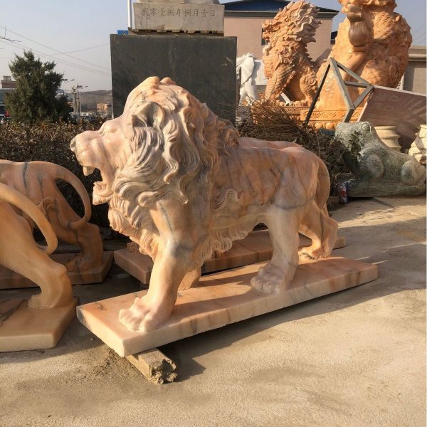 Outdoor Garden Marble Lion Sculpture - Image 4