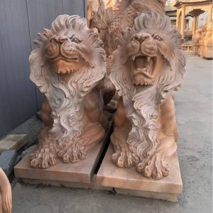 Outdoor Garden Marble Lion Sculpture