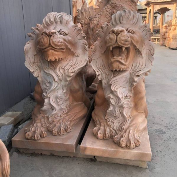 Outdoor Garden Marble Lion Sculpture