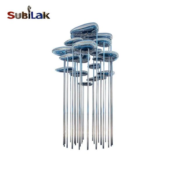 Outdoor landscape commercial street stainless steel cloud sculpture
