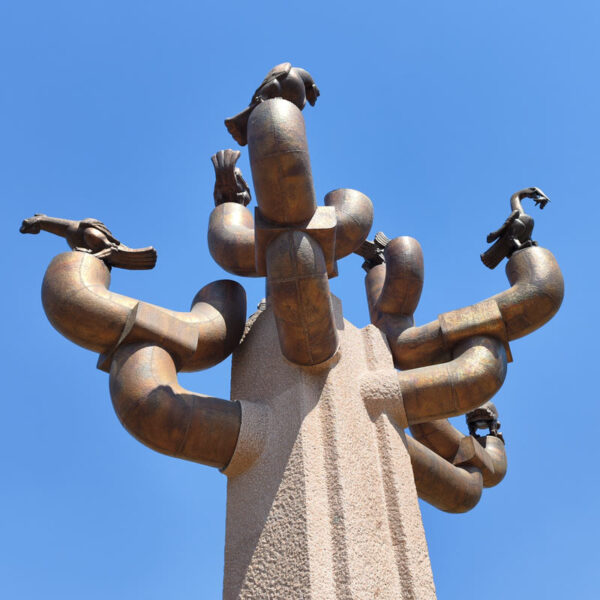 Ancient Chinese Mythology: Bronze Sculpture of Divine Birds and Giant Trees