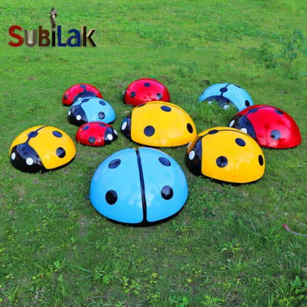 Outdoor Park Lawn Ladybug Fiberglass Sculpture - Image 3