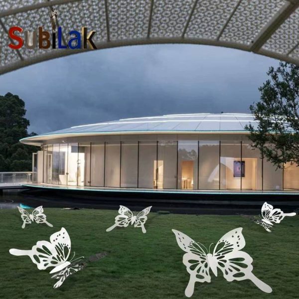 Stainless steel butterfly sculpture