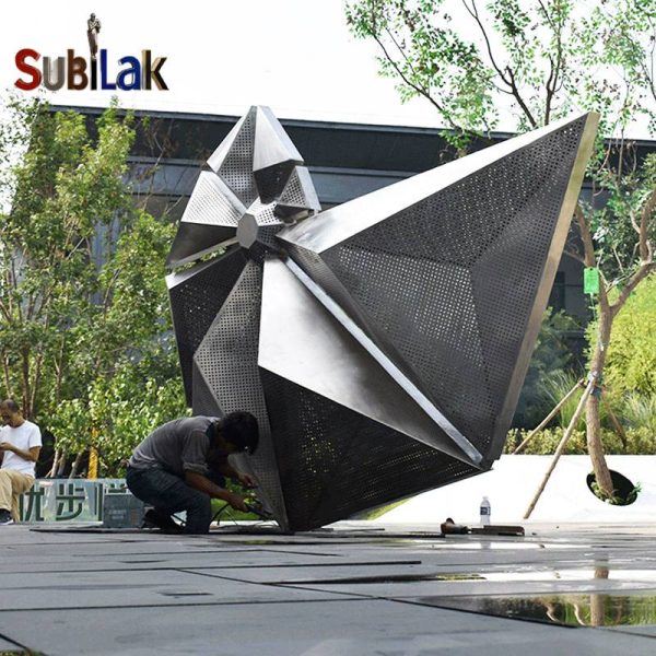 City street ocean landscape art stainless steel creative conch sculpture - Image 4
