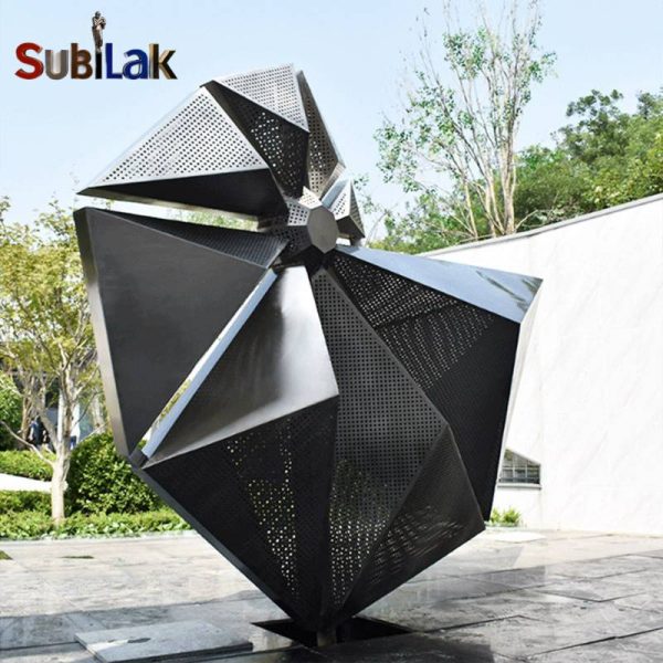 City street ocean landscape art stainless steel creative conch sculpture - Image 3