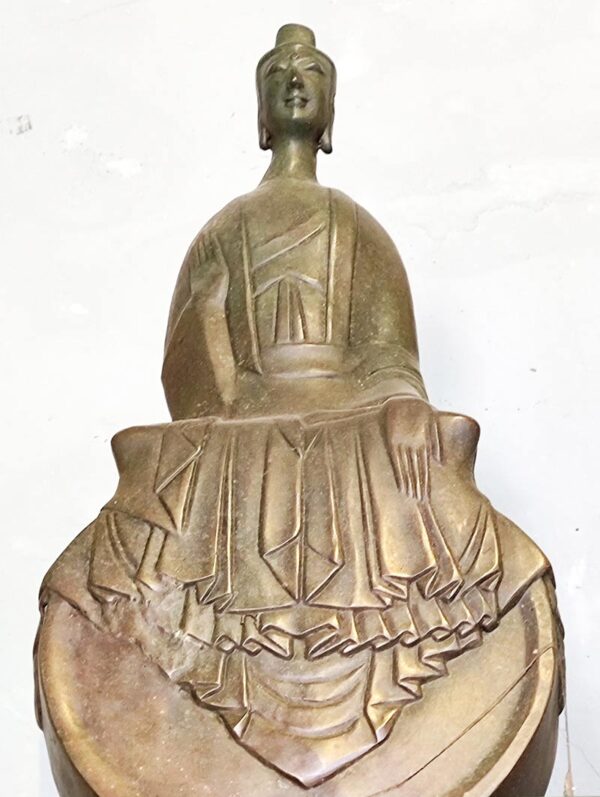 Bronze Buddha statue Bodhisattva full body sitting