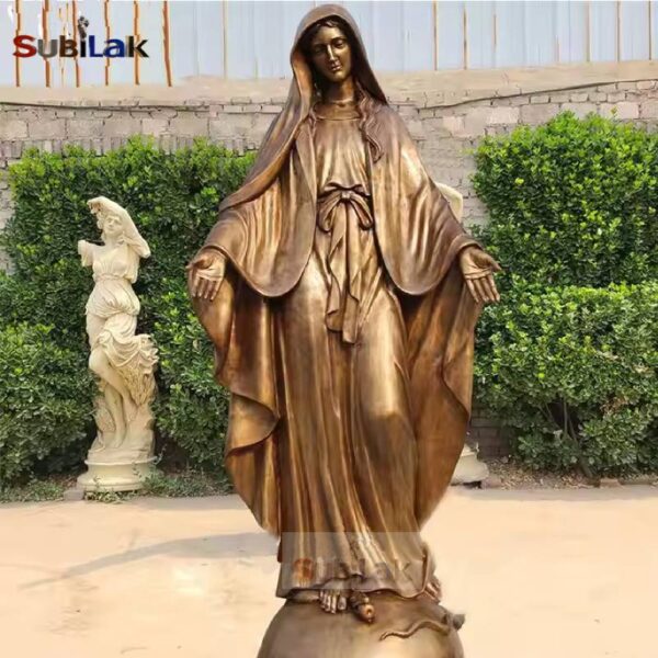 Bronze statue of the Virgin Mary for church - Image 5