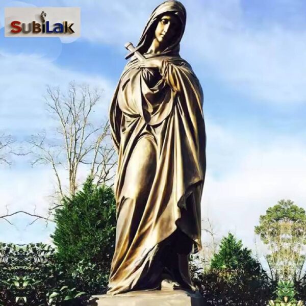 Bronze statue of the Virgin Mary for church - Image 4