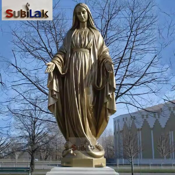 Bronze statue of the Virgin Mary for church - Image 2