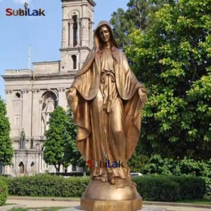 Bronze statue of the Virgin Mary for church