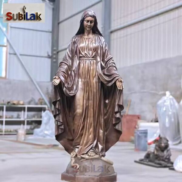 Bronze statue of the Virgin Mary for church - Image 3