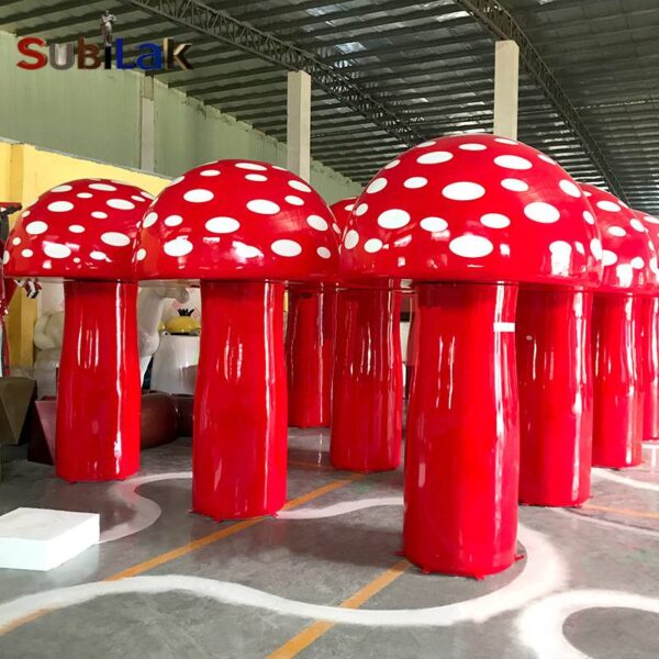Giant fiberglass mushroom sculpture in outdoor park and indoor - Image 3