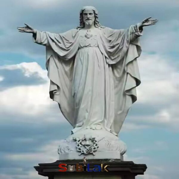 Customized marble statues of Jesus, religious Christian statues carved from marble - Image 2
