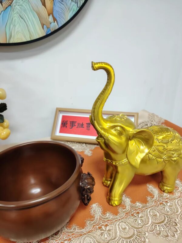 Copper Forbidden City Lion Head Cylinder Ornaments Auspicious Crafts Home Office Copper Cylinder Decorations - Image 5