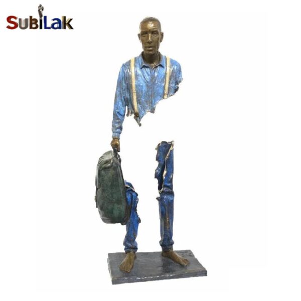 Outdoor park bronze abstract figure sculpture - Image 3